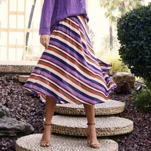 XIRENA Sasha Striped Midi Skirt